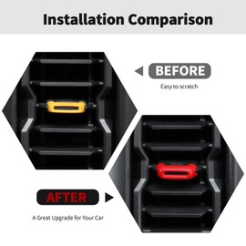 RT-TCZ Center Console Air Conditioner Adjustment Vent Trim Cover Decoration Interior Accessories for Ford Bronco 2021 2022 2023,Red, RT-TCZ-ZK-17387