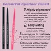 Coloured Eyeliner Liquid Eyeliner Set, 3 Colours Matte Eyeliner Pencil,