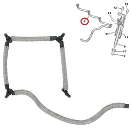 AUTORCE Fuel Leak Off Pipe for Ford Focus Kuga Mondeo C-Max Galaxy 2.0 TDCI - 3M5Q9K022AC, 1574HL