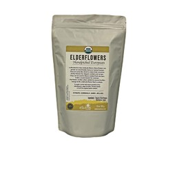 Elderflowers Organic Sambucus nigra European Elder flower Make Tasty Cordial Elderflower Syrup Wine or Elder flower Tea, Resealable Bag 10 oz