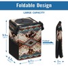 GACTIVITY Western Aztec Cow Print Collapsible Reusable Waterproof Car Trash