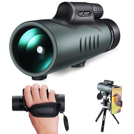 K&F Concept Monocular Telescope, 12 x 42, High Magnification, 10.1 oz (284 g), Small, Wide Angle Telephoto Lens, For One-Handed Use, BAK4 Prism, Multi-Layer Coating, Star Scope, Waterproof, Fog,