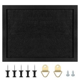 TORASO Cork Board Bulletin Board, 11" X 8" Cork Boards for Walls with Pins, Eye Bolts, gaskets, Screws, Pin Board for Office, School and Home (BK,22 * 30cm,1P)