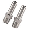 Quick Connectors for Fluted Hoses, 2 Pieces 1/4" Stainless Steel