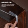 ZAVIA 12Pcs Galvanized Steel L Shaped Brackets for Wood (50mm