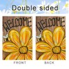 ARGOOFG Summer Floral House Flag 28x40 Inch Double Sided Outside