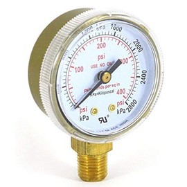 GAUGE 2in 0-400 PSI .25 MODEL US-7