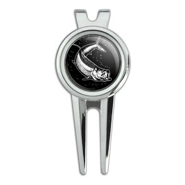 Tarpon Fishing illustration Golf Divot Repair Tool and Ball Marker
