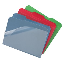 Find It Clear View File Folder with Clear Front Sheet, Pack of Six, Assorted Colors (FT07187)