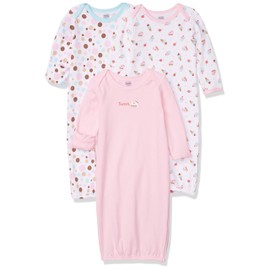 Luvable Friends baby girls Cotton Nightgown, Pink Dessert, 0-6 Months US