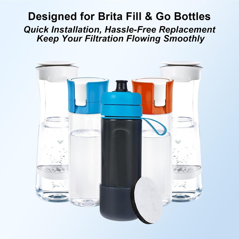 MicroDisc Water Filter Discs for Brita Fill & Go Water