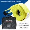 BoxerTool Tow Straps Heavy Duty Reinforced Loops 4”x 20’ –