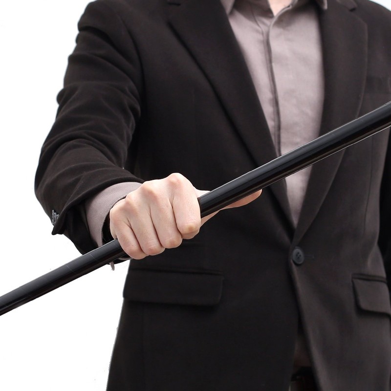 Colorful metal cane appearance - Black