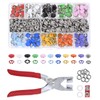 AAED Set of 100 Press Stud Set with Pliers, Sewing