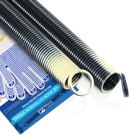 YoTooLGDS Pair of 100 lbs Heavy Duty Garage Door Extension Springs Stretch Springs, 25” Long, Double Loop Ends, High Precision Electrophoresis Black Coated,MIN 16,000 Cycles,for 7ft High Garage Doors