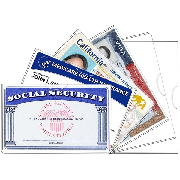 Glsgsb 6 Pack Social Security Card Protector/New Medicare Card Protector
