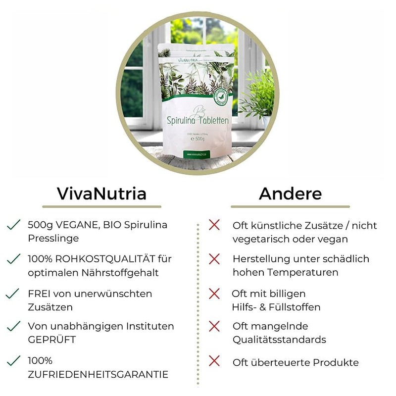 Geovitalis Raw Organic Spirulina Pure 2000 Pellets 500g from Controlled Organic