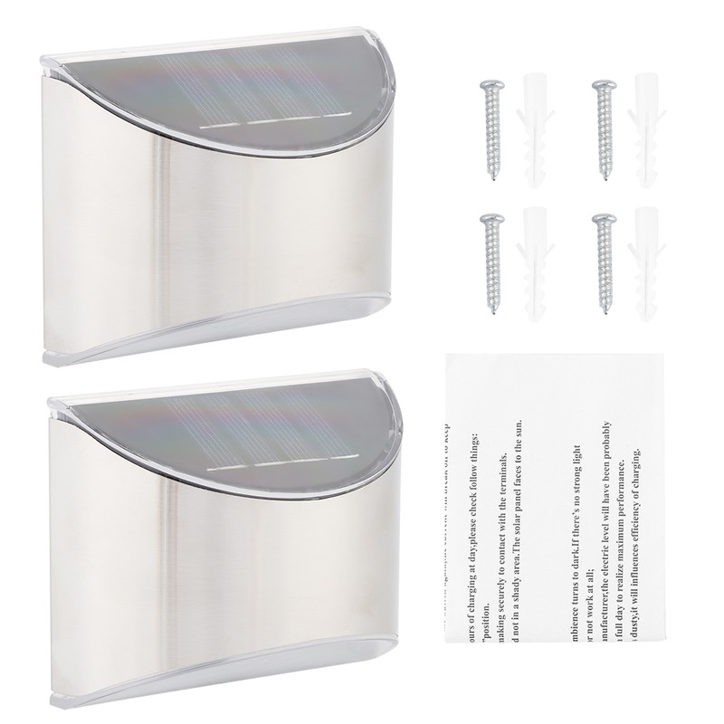 Stainless Steel Solar Fence Security Lights LightControl Step Wall Lamp