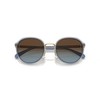 Coach HC7154 Sunglasses, Transparent Blue/Brown Blue Gradient, 52 mm