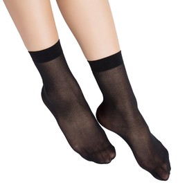 MANZI Nylon Sheer Socks For Women Ankle High Stockings Pantyhose Hosiery Trouser Socks Women 12 Pairs