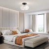 OYKYOHEI Semi Flush Mount Ceiling Light, Globe Glass Ceiling Light
