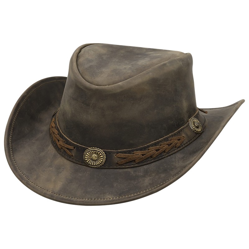 Sidewinder Cowboy Hat Durable Jungle Grain Leather Unisex Adult for