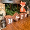 Baby Shower Decorations Boxes with 27 letters - 4 Wood