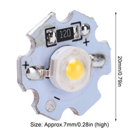 ViaGasaFamido 25Pcs LED Chip, 0.5W 5V Light Source Chip with Aluminum Plate, High Power LED Lamp Bead for Bulb Corn Light StageLight(Light: 40004500K)