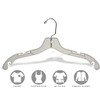Extra Strong Clear Plastic Top Hanger with Notches and Swivel