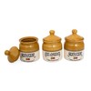 Set of 3 Ceramic Pickle & Chutney Jars With Lid