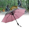 Portable Umbrella with Fan 8 Fiberglass Ribs Windproof Umbrella for