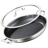 DELARLO Nonstick Paella Pan With Lid 14 Inch, Tri-Ply Stainless