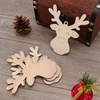 PRETYZOOM 10pcs Wooden Deer Head Ornament Christmas Blank Reindeer Hanging