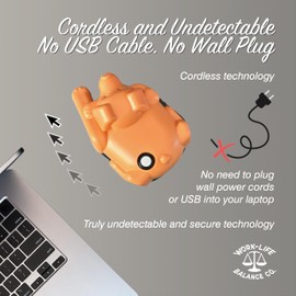 Laptop Trackpad Jiggler -AA Battery lasts 6 months -Undetectable -Cordless Mouse Jiggler -Does Not Work on DeII -Keeps Touchpad Active, Laptop Awake -Mechanical Mouse Mover -ON/Off Switch (Orange Dog)