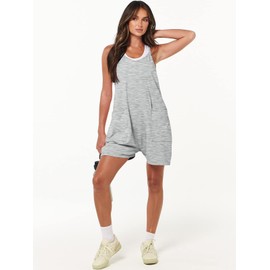 ANRABESS ANRABESS Womens Summer Casual Sleeveless Romper Loose Spaghetti Strap Overalls Shorts Jumpsuit with Pockets 2025 Clothes Large