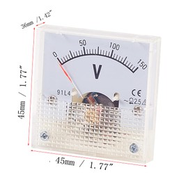 Heyiarbeit 91L4 AC Analog Panel Voltage Gauge 0-150V Volt Meter for Voltage Measurement Devices 1Pcs