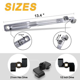 MLUOVI Wrench Extender Tool and Wrench Extender Tool Bar, Universal Wrench Extension Tool for Mechanics and Automotive Repairs 1/2" Drive or 21mm Hex Drive