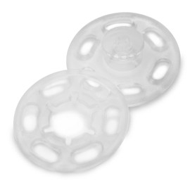 Betoplin 30 Sets Plastic Snaps Buttons, Clear Sew on Snaps Fasteners for Clothing Crafts (21mm/0.83inch)
