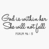Psalm 46:5 inches Bumper Sticker Vinyl Decal 5 inches
