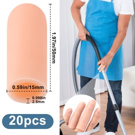 Isslly 20 PCS Gel Finger Sleeve Protectors, Silicone Clear Finger Support, Finger Sleeves for Arthritis, Hands Cracking, Blisters - 1.97 in