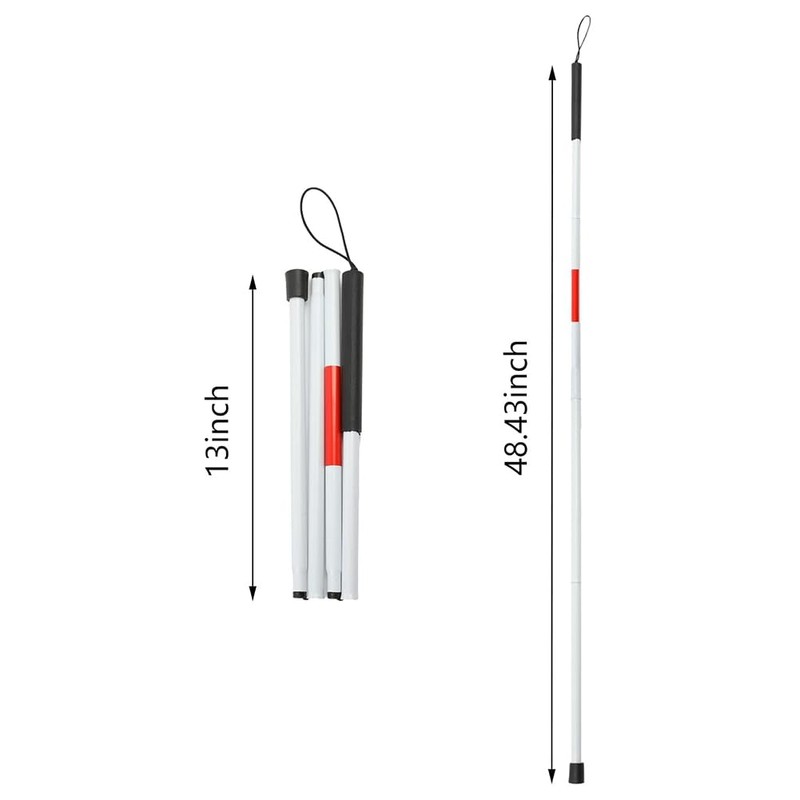 ZENWORYS Folding Blind Cane Anti-Slip Blind Cane for Vision Impaired