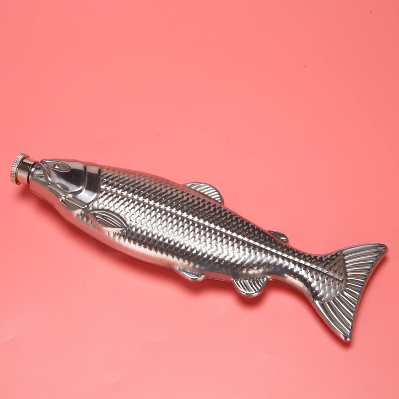 Yuemsh 1 Set Fish-Shape Hip Flask 5Oz Bottle Mini Pocket
