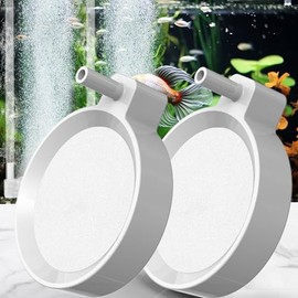 Forever Speed Aquarium Air Stone 2 Pieces 80 mm, Bubble Stone Aquarium Ultra Silent Nano Aquarium Air Vent for Aquarium Home Fish Market More Oxygenated Area