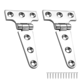 Heavy Duty Marine Boat T Hinges 316 Stainless Steel, 4 x 2.16 Inch, Sturdy Deck Cabinet Door Hinges with Screws (Pack of 2)