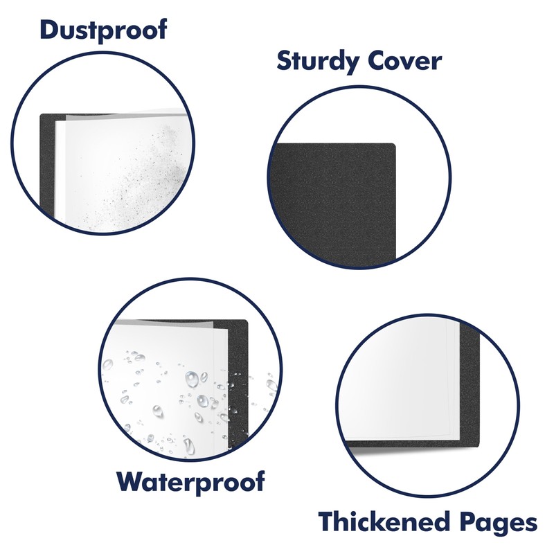 Art Portfolio Folder, 40 Clear Pockets Paper Protectors Display 80