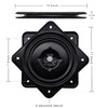 Frassie 2 Pack 10.2" Square Swivel Plate Replacement, Ball Bearing