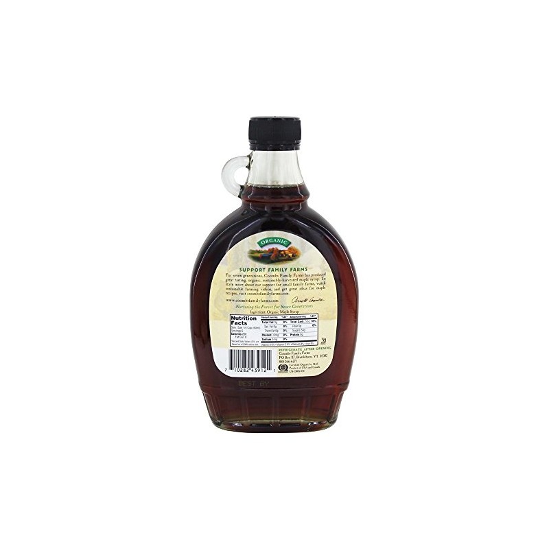 Coombs Family Farms Maple Syrup, Organic Grade A, Dark Color,