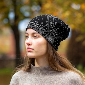 Tergy 12 Pieces Unisex Beanie Hats for Men Women Slouchy Beanie Hip-Hop Caps Lighweight Soft Skull Caps for Chemo Sleep, 10 Colors, 8