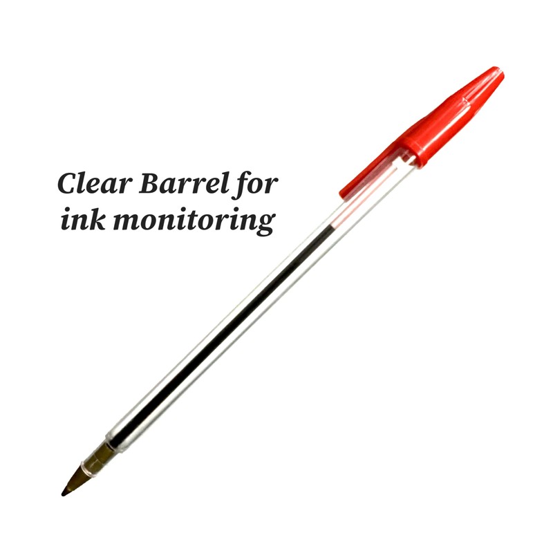 ARTH Pens Red Ink Biro Ballpoint Multipack Box Of 50