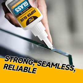 Glass Super Glue Liquid, Clear Instant Cyanoacrylate Adhesives for Glass Repair Food Safe, All Purpose CA Glue for Shoe Ceramic Plastic Leather Model Metal Wood Pottery Aquarium Porcelain Stone, Thick